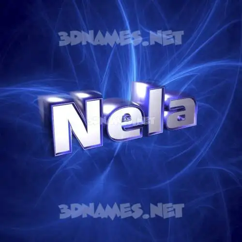 nela in Plasma style - 3D name wallpaper