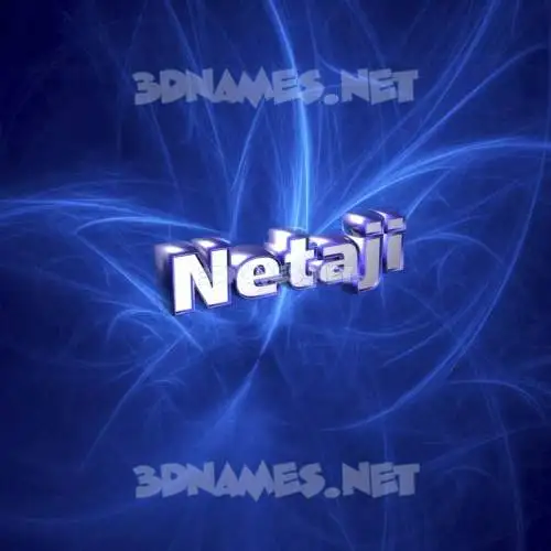 netaji in Plasma style - 3D name wallpaper