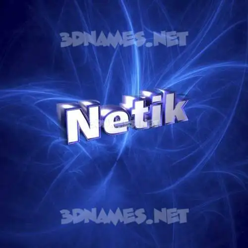 netik in Plasma style - 3D name wallpaper