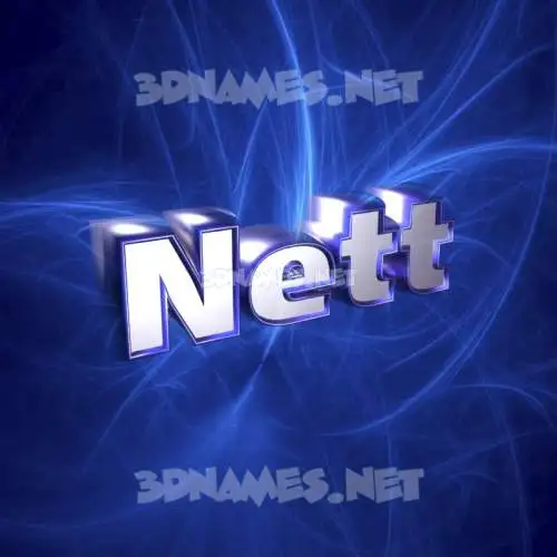 nett in Plasma style - 3D name wallpaper nett in Plasma style - 3D name wallpaper