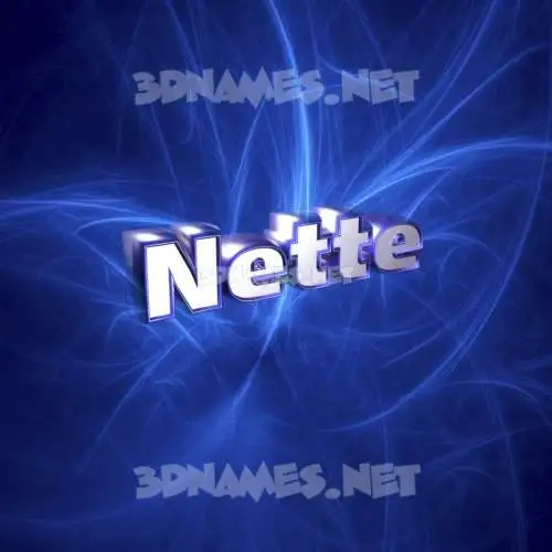 nette in Plasma style - 3D name wallpaper