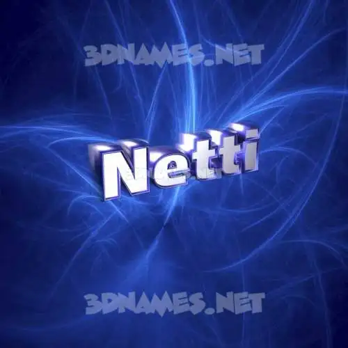 netti in Plasma style - 3D name wallpaper netti in Plasma style - 3D name wallpaper
