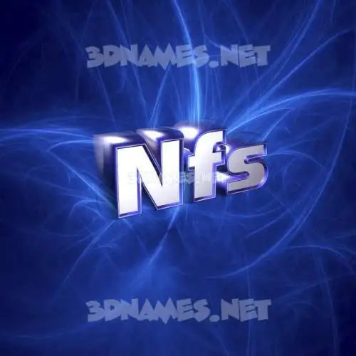 nfs in Plasma style - 3D name wallpaper