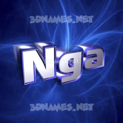 nga in Plasma style - 3D name wallpaper