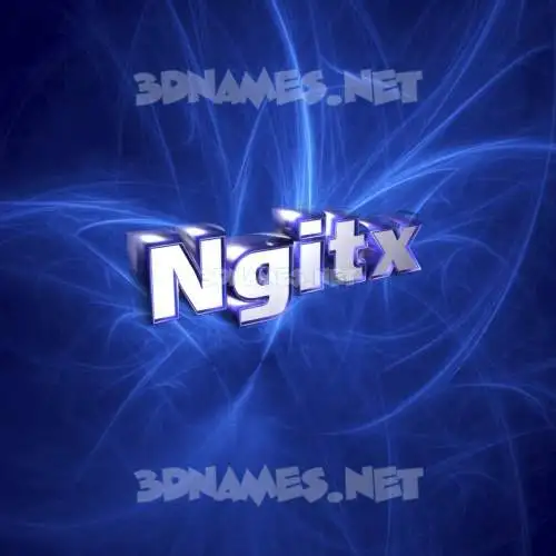 ngitx in Plasma style - 3D name wallpaper