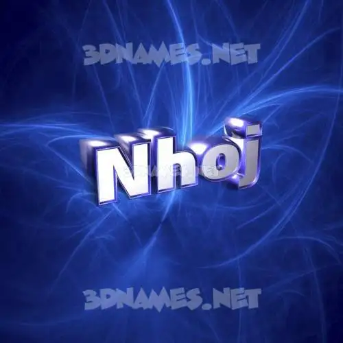 nhoj in Plasma style - 3D name wallpaper
