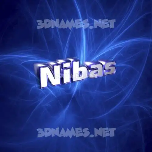 nibas in Plasma style - 3D name wallpaper