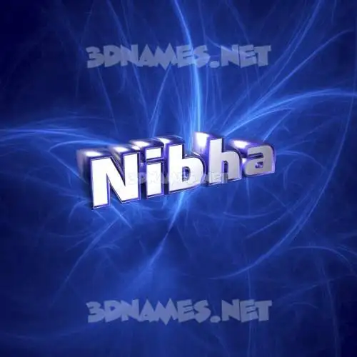 nibha in Plasma style - 3D name wallpaper