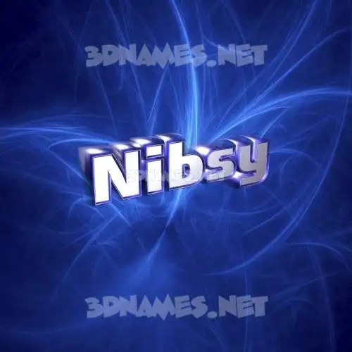 nibsy in Plasma style - 3D name wallpaper