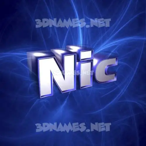 nic in Plasma style - 3D name wallpaper nic in Plasma style - 3D name wallpaper