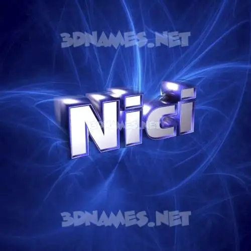 nici in Plasma style - 3D name wallpaper