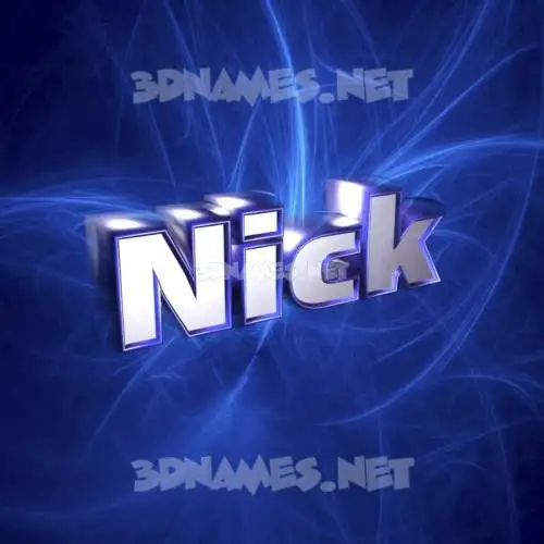 nick in Plasma style - 3D name wallpaper nick in Plasma style - 3D name wallpaper