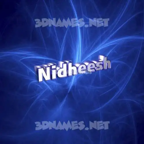 nidheesh in Plasma style - 3D name wallpaper nidheesh in Plasma style - 3D name wallpaper