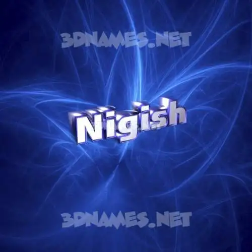 nigish in Plasma style - 3D name wallpaper nigish in Plasma style - 3D name wallpaper