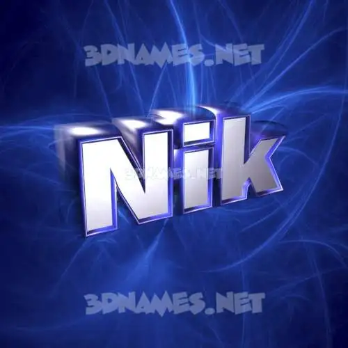 nik in Plasma style - 3D name wallpaper nik in Plasma style - 3D name wallpaper