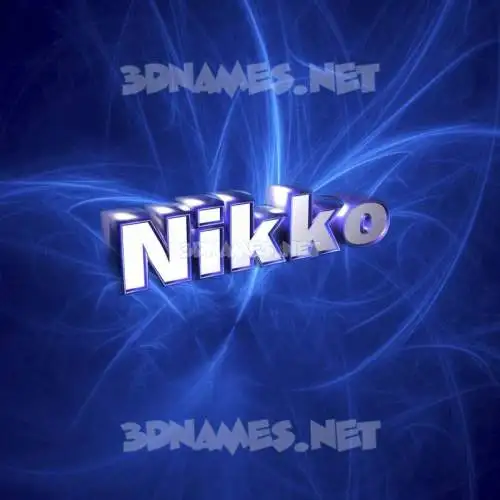 nikko in Plasma style - 3D name wallpaper