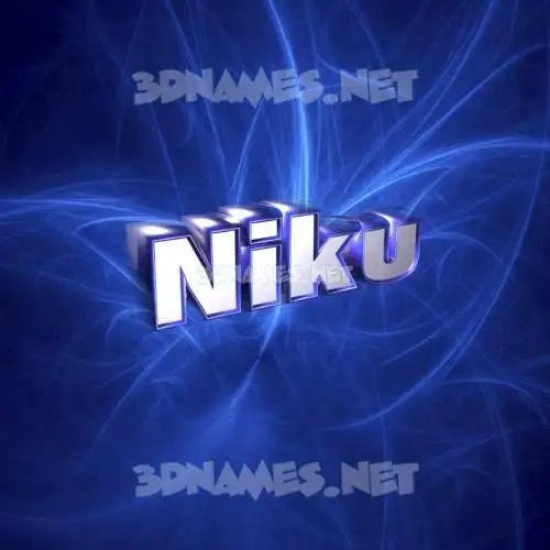 niku in Plasma style - 3D name wallpaper