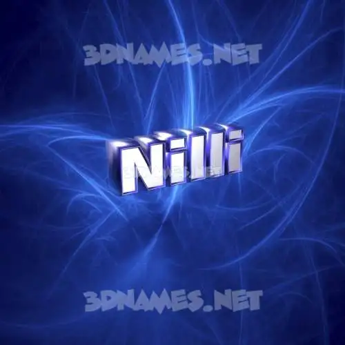 nilli in Plasma style - 3D name wallpaper
