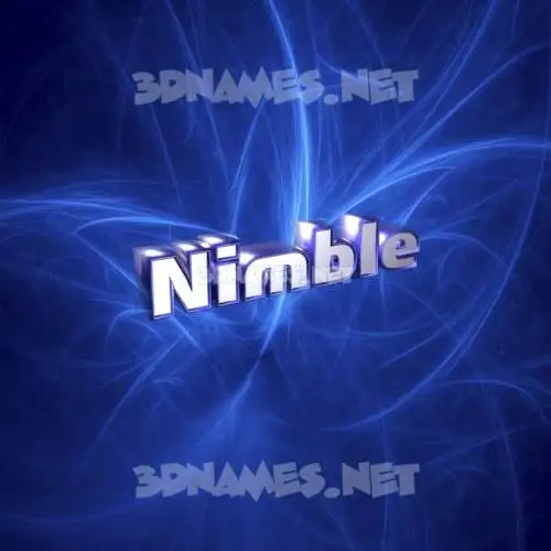 nimble in Plasma style - 3D name wallpaper
