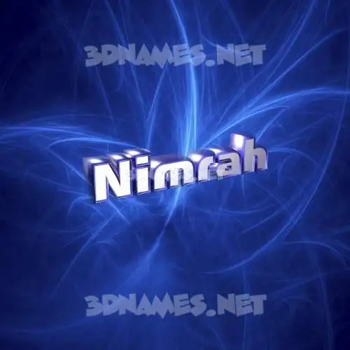 nimrah in Plasma style - 3D name wallpaper