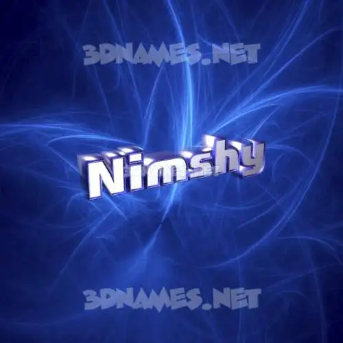 nimshy in Plasma style - 3D name wallpaper