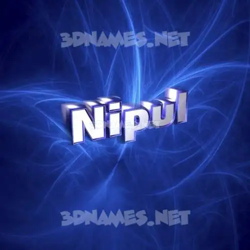 nipul in Plasma style - 3D name wallpaper