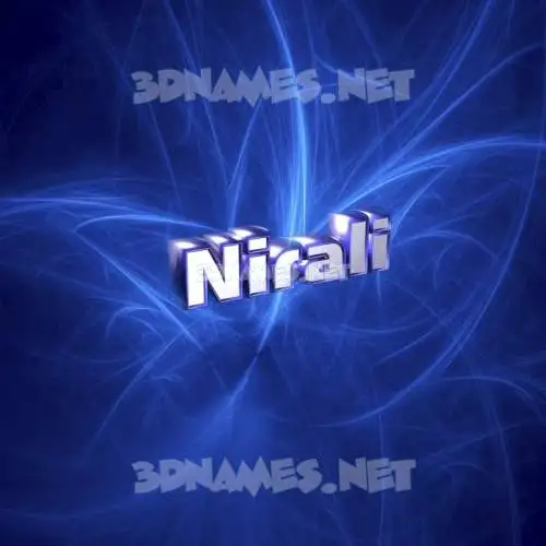 nirali in Plasma style - 3D name wallpaper