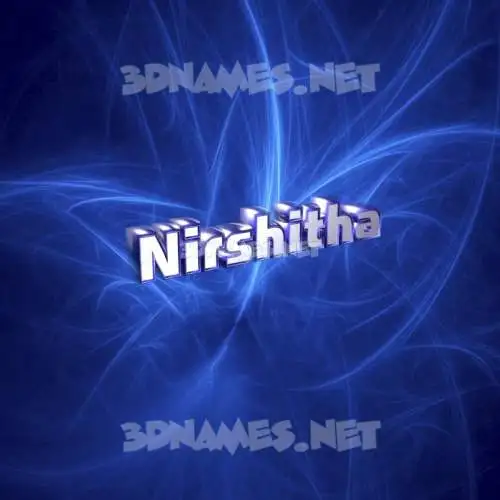 nirshitha in Plasma style - 3D name wallpaper