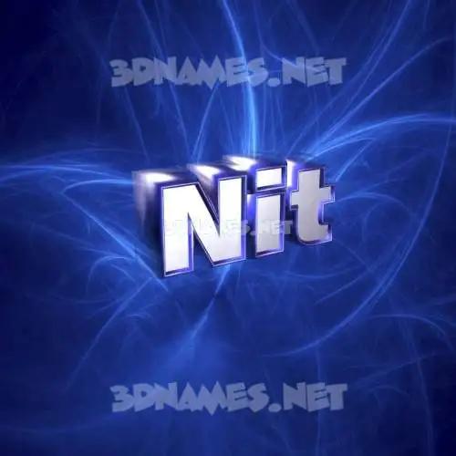 nit in Plasma style - 3D name wallpaper nit in Plasma style - 3D name wallpaper