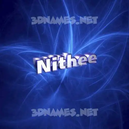 nithee in Plasma style - 3D name wallpaper