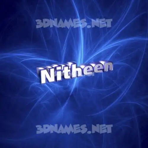 nitheen in Plasma style - 3D name wallpaper