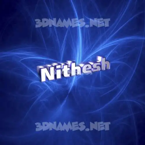 nithesh in Plasma style - 3D name wallpaper