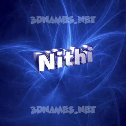 nithi in Plasma style - 3D name wallpaper