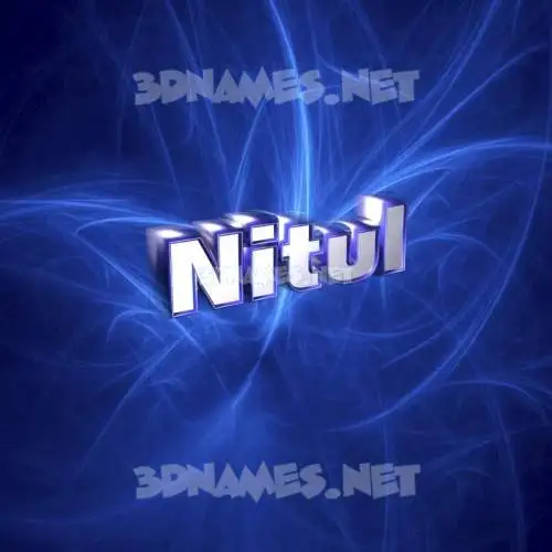 nitul in Plasma style - 3D name wallpaper nitul in Plasma style - 3D name wallpaper