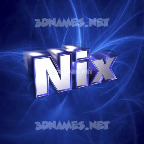 nix in Plasma style - 3D name wallpaper nix in Plasma style - 3D name wallpaper