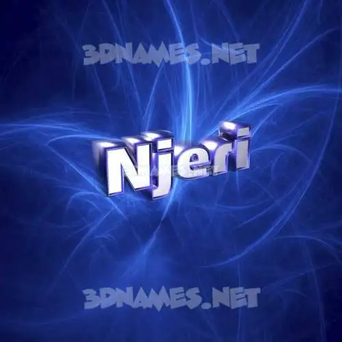 njeri in Plasma style - 3D name wallpaper
