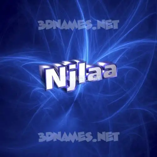 njlaa in Plasma style - 3D name wallpaper