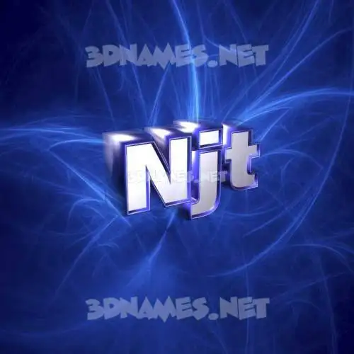 njt in Plasma style - 3D name wallpaper