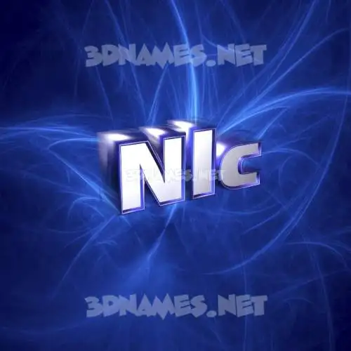 nlc in Plasma style - 3D name wallpaper