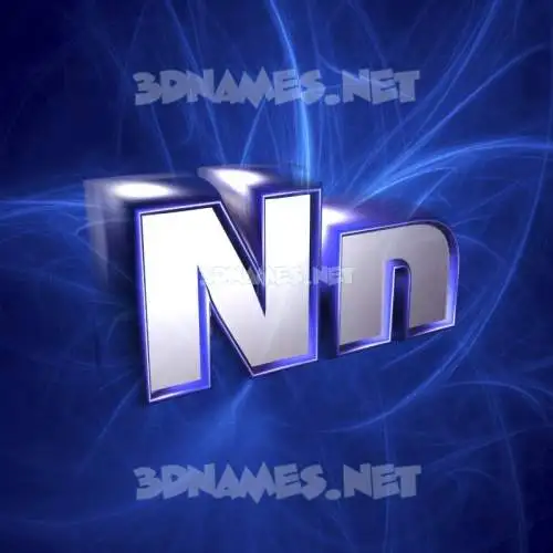 nn in Plasma style - 3D name wallpaper