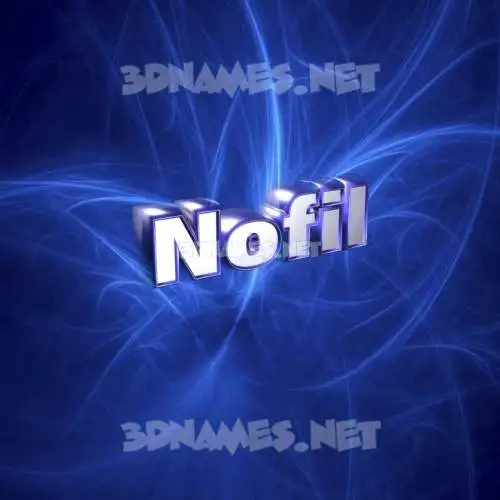 nofil in Plasma style - 3D name wallpaper