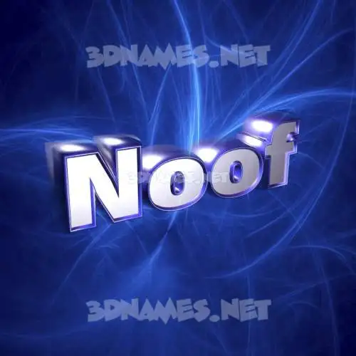 noof in Plasma style - 3D name wallpaper