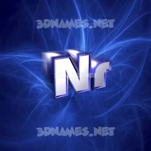 nr in Plasma style - 3D name wallpaper