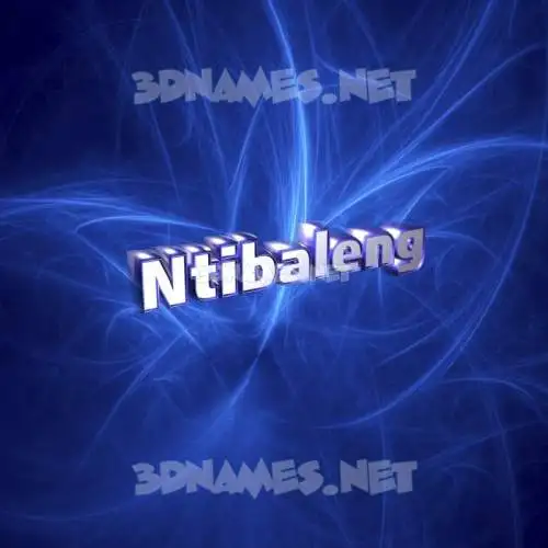 ntibaleng in Plasma style - 3D name wallpaper