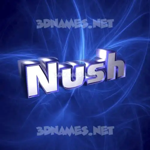 nush in Plasma style - 3D name wallpaper