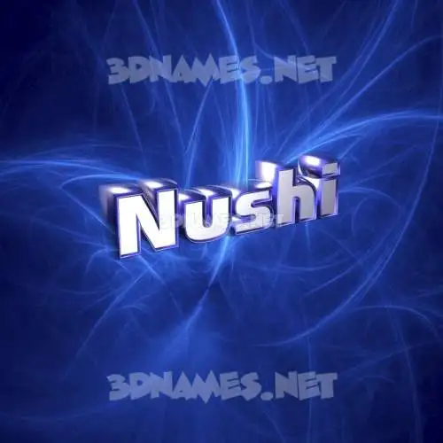 nushi in Plasma style - 3D name wallpaper