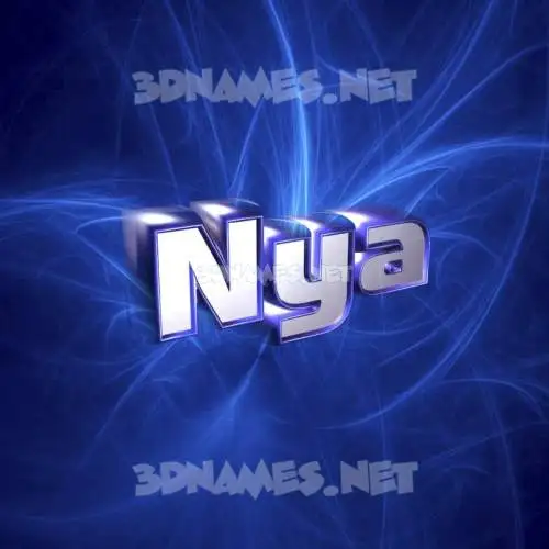 nya in Plasma style - 3D name wallpaper