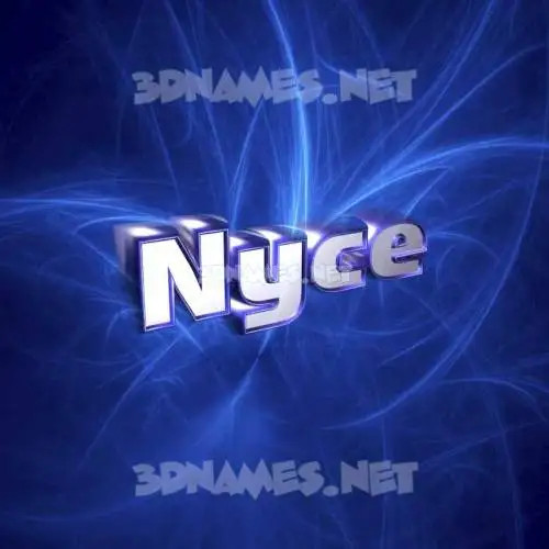 nyce in Plasma style - 3D name wallpaper nyce in Plasma style - 3D name wallpaper
