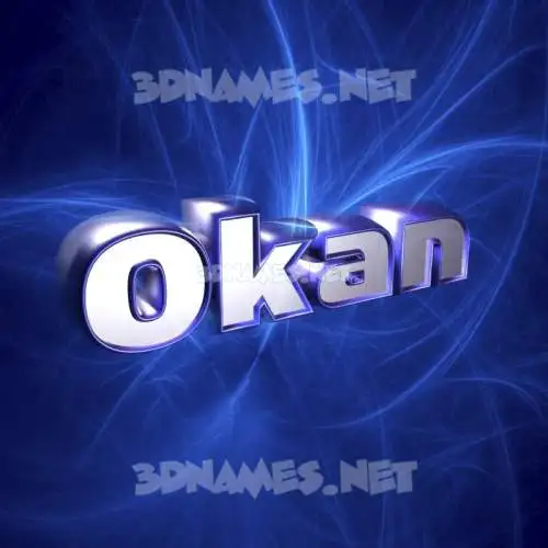 okan in Plasma style - 3D name wallpaper