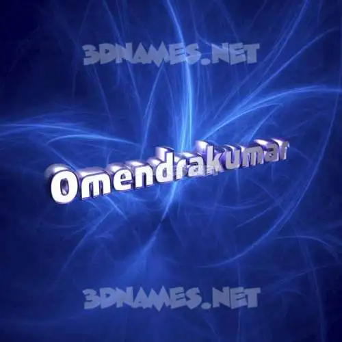 omendrakumar in Plasma style - 3D name wallpaper